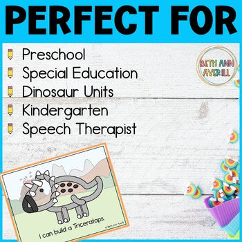 Dinosaur Play Dough Mat Activities Featuring I Can Statements