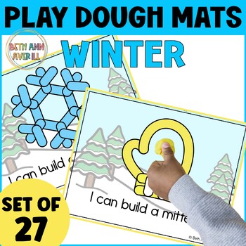 Winter Play Dough Mat Activities for Preschoolers