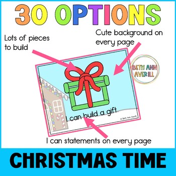 Christmas Themed Play Dough Mat Activities for Preschoolers and Literacy Centers