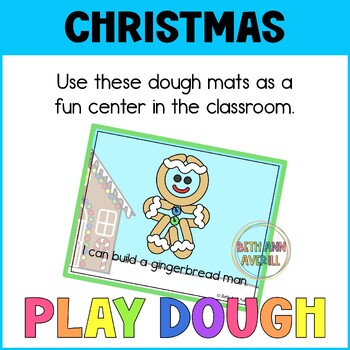 Christmas Themed Play Dough Mat Activities for Preschoolers and Literacy Centers