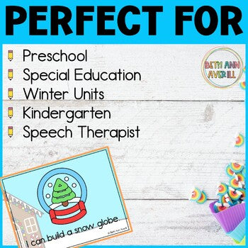 Christmas Themed Play Dough Mat Activities for Preschoolers and Literacy Centers