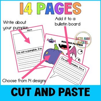 Disguise a Pumpkin Cut and Paste Craft Activity for Fall Bulletin Board Decor