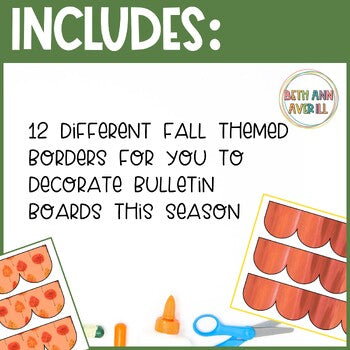 Watercolor Fall Pumpkin Themed Classroom Bulletin Board Decorations