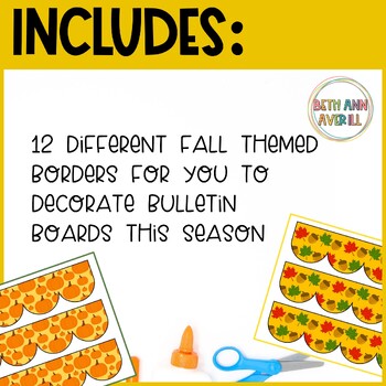 Hello Fall Thanksgiving Leaves Bulletin Board Borders Classroom Decor