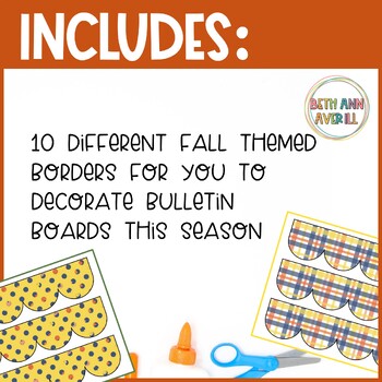 Happy Fall Thanksgiving Leaves Stripes Bulletin Board Borders Classroom Decor