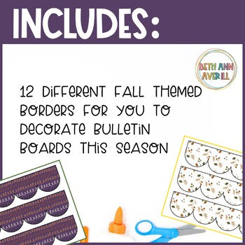 Autumn Pumpkins Doodles Bulletin Board Borders Classroom Decor