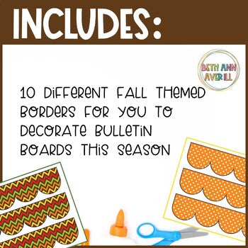 Thanksgiving Flowers and Colors Bulletin Board Borders Classroom Decor