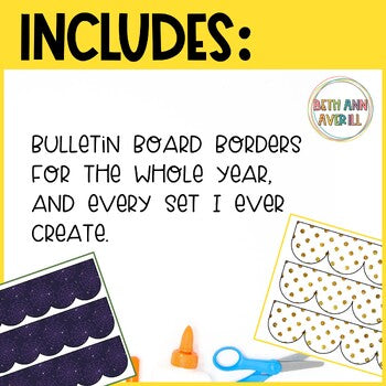 Printable Bulletin Board Borders for Christmas, Thanksgiving, and Winter