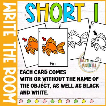 Short I Write the Room for Kindergarten Writing Center with CVC Fluency