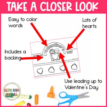 Valentine's Day Hat Activity Valentine Crown Headband Craft for Kindergarten