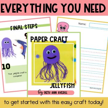 Jellyfish craft for ocean habitat bulletin board ocean animal craft