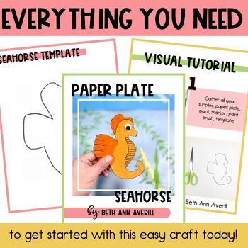 Seahorse craftivity for ocean habitat activity ocean animal bulletin board craft
