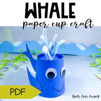 Whale craft for ocean life activity ocean habitat craftivity