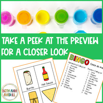 Cinco De Mayo Bingo Cards May Activities for Preschool Including Bingo Daubers