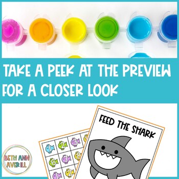 Feed the Shark Activity Alphabet Fluency and Counting Activity for Shark Week