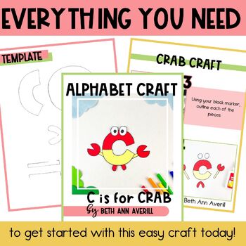 Letter c is for crab craftivity letter of the week Alphabet Craft