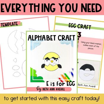Letter e is for egg craftivity letter of the week Alphabet Craft