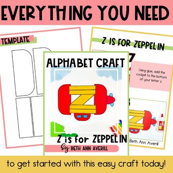 Letter z is for zeppelin craftivity letter of the week Alphabet Craft