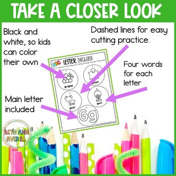 Alphabet Activities Preschool Scissor Cutting Practice Alphabet Necklaces