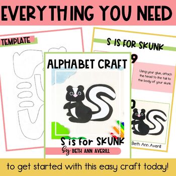 Letter s is for skunk craftivity letter of the week Alphabet Craft