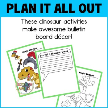 Disguise a Dinosaur Cut and Paste Craft Activity for Bulletin Board Decor