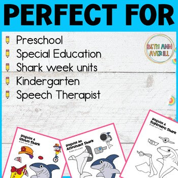 Disguise a Shark Week Cut and Paste Craft Activity for Bulletin Board Decor
