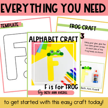 Letter F is for Frog craftivity letter of the week Alphabet Craft Uppercase
