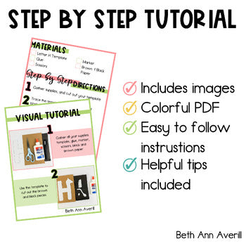 Letter H is for Horse craftivity letter of the week Alphabet Craft Uppercase