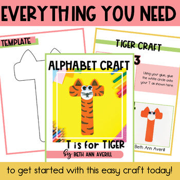 Letter T is for Tiger craftivity letter of the week Alphabet Craft Uppercase