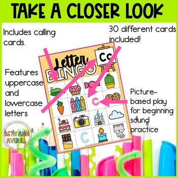 Letter C Activities Bingo Letter Sounds Letter C Beginning Sound Alphabet Games
