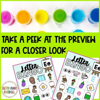 Letter E Activities Bingo Letter Sounds Letter E Beginning Sound Alphabet Games