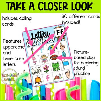 Letter F Activities Bingo Letter Sounds Letter F Beginning Sound Alphabet Games