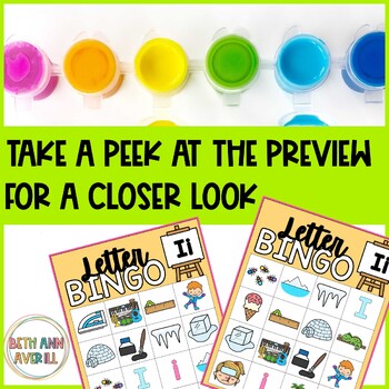 Letter I Activities Bingo Letter Sounds Letter I Beginning Sound Alphabet Games