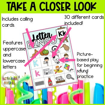 Letter K Activities Bingo Letter Sounds Letter K Beginning Sound Alphabet Games