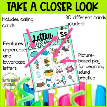 Letter S Activities Bingo Letter Sounds Letter S Beginning Sound Alphabet Games