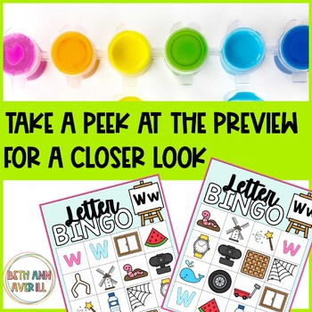 Letter W Activities Bingo Letter Sounds Letter W Beginning Sound Alphabet Games
