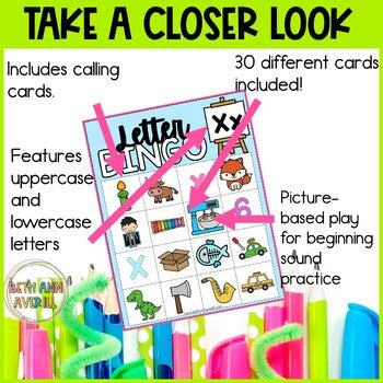 Letter X Activities Bingo Letter Sounds Letter X Beginning Sound Alphabet Games
