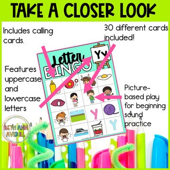 Letter Y Activities Bingo Letter Sounds Letter Y Beginning Sound Alphabet Games