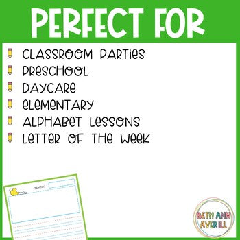 Alphabet Directed Drawing and Writing Kindergarten Back to School