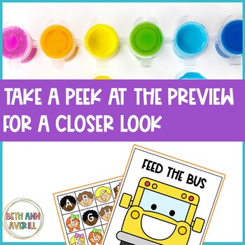 Feed the School Bus Activity Alphabet Fluency and Counting for Back to School