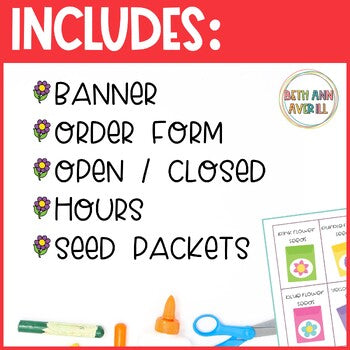 Flower Shop Dramatic Play Printables Summer Dramatic Play Activity end of year