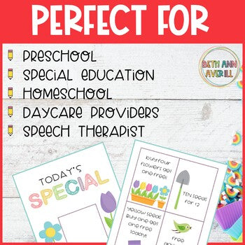 Flower Shop Dramatic Play Printables Summer Dramatic Play Activity end of year