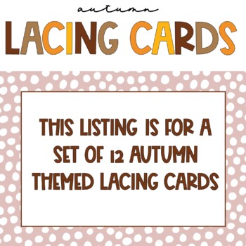 Autumn Lacing Cards for Preschoolers
