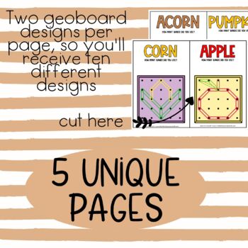 Autumn Geoboards for Preschoolers