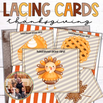Thanksgiving Lacing Cards for Preschoolers