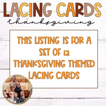 Thanksgiving Lacing Cards for Preschoolers