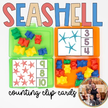 Seashell Counting Clip Cards for a Beach Theme