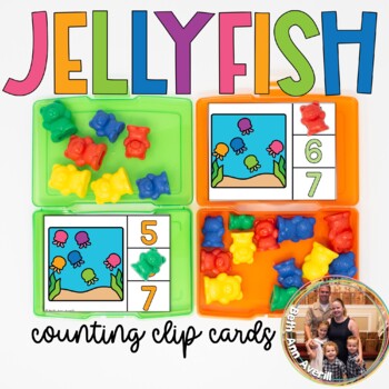 Jellyfish Counting Clip Cards for an Ocean Theme