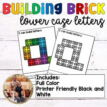 Building Bricks Lowercase Alphabet Letter Builder Mats