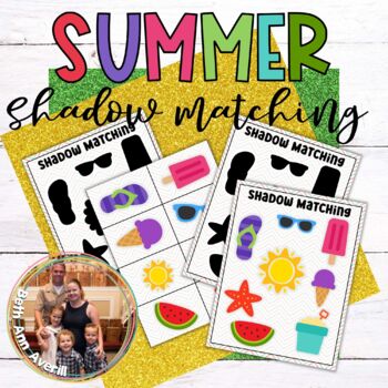 Summer Shadow Matching for Preschoolers